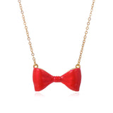 Stylish Bow Necklace Pendant, Dainty Jewelry for Women