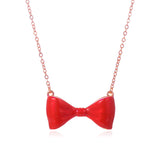 Stylish Bow Necklace Pendant, Dainty Jewelry for Women