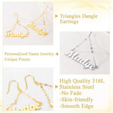 Custom Name Drop Dangle Earrings - Personalized Stainless Steel Jewelry
