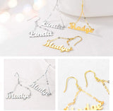 Custom Name Drop Dangle Earrings - Personalized Stainless Steel Jewelry
