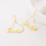 Custom Name Drop Dangle Earrings - Personalized Stainless Steel Jewelry