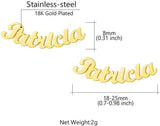 Personalized Plated Stud Earrings Name Memorial Dainty Jewelry Accessories