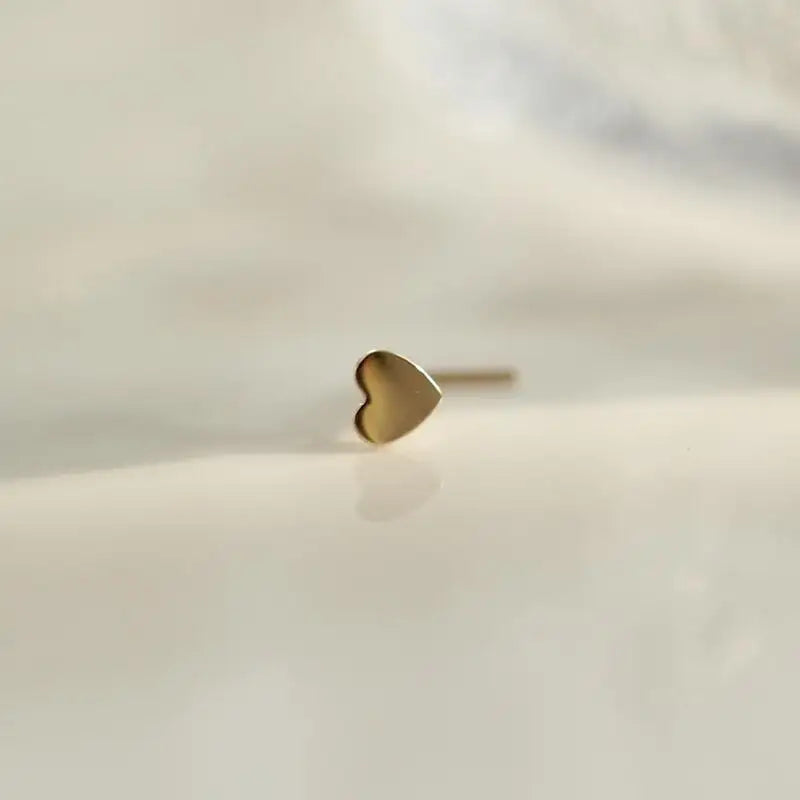 14k Nose Ring Stud 20 Gauge L-Shaped Nose Piercing Jewelry