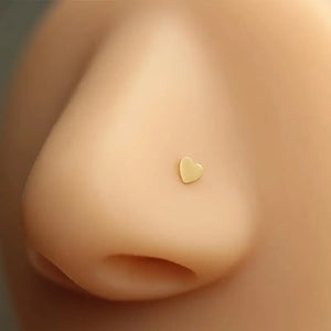 14k Nose Ring Stud 20 Gauge L-Shaped Nose Piercing Jewelry