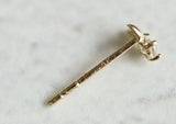 14k Bunny Crystal Earring Minimalist Vintage Jewelry Kids Girls Gift