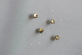 14k Reindeer Snowflake Heart Crystal Earrings Studs for Kids