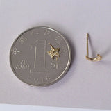 9k Real Star Moon Asymmetric Earrings for Women