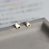 Crystal Water Drop Twirl Stud Earrings Dainty Minimal Bride Wedding Gift