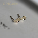 Crystal Water Drop Twirl Stud Earrings Dainty Minimal Bride Wedding Gift