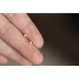 Dainty Minimalist 9k Solid Clover Stud Earring Gift