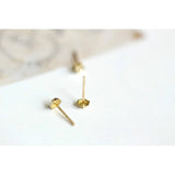 Dainty Minimalist 9k Solid Clover Stud Earring Gift