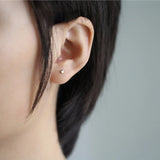 9k Solid Stars Smooth Surface Stud Earring Mini Dainty Women Minimal Style Gift