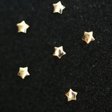 9k Solid Stars Smooth Surface Stud Earring Mini Dainty Women Minimal Style Gift