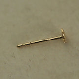 9k Solid Stars Smooth Surface Stud Earring Mini Dainty Women Minimal Style Gift