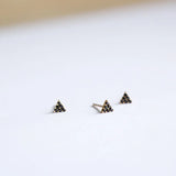 9k Crystal Stud Earring Mini Dainty Women Gift Bridesmaid