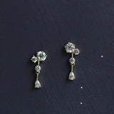 Crystal Studded Dainty Earrings for Women Minimal Style Gift