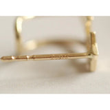 9k Solid Unique Star Stud Earring Dainty Minimalist Minimal Gift