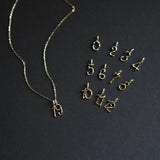 Grilgold 9k Ins Digital Pendant for Careful Girl