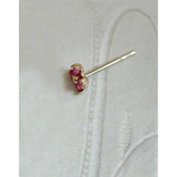 9k Solid Pink Crystal Stud Earrings