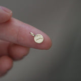 9k Hand Necklace Pendant for Women 12 Constellations Coin Mini Pendant Gift