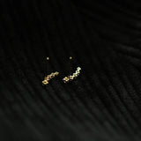 Spike 9k Solid Stud Earring Czech Crystal