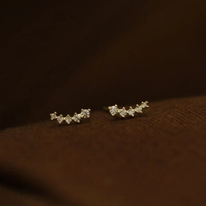 Spike 9k Solid Stud Earring Czech Crystal