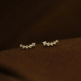 Spike 9k Solid Stud Earring Czech Crystal