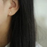 Spike 9k Solid Stud Earring Czech Crystal