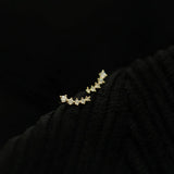 Spike 9k Solid Stud Earring Czech Crystal
