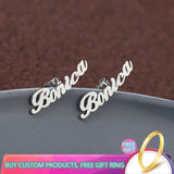 Custom Three Colors Name Earrings for Women