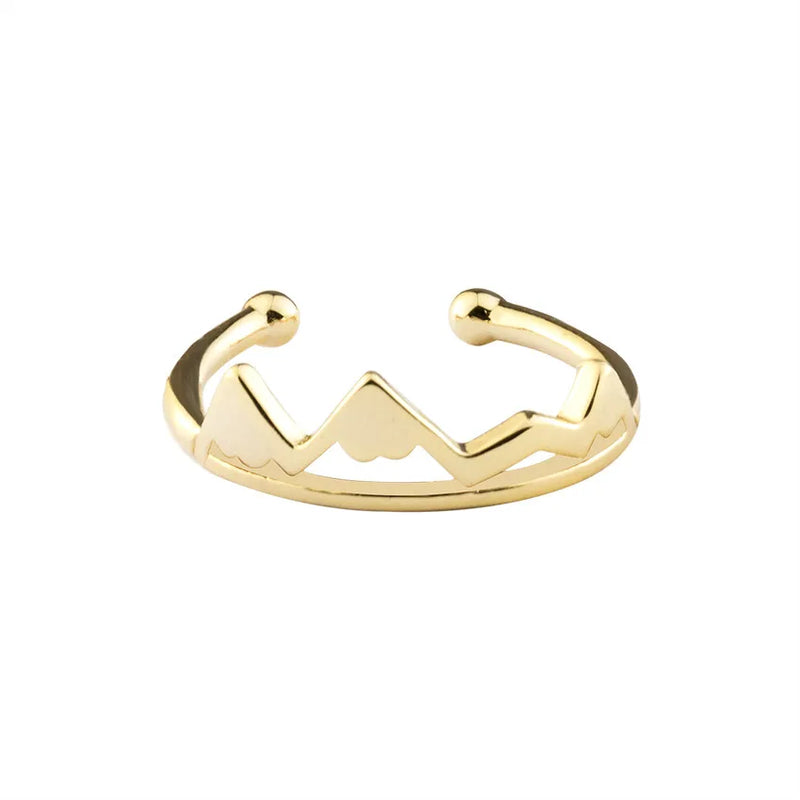 Green Copper Mountain Rings Adjustable Rings For Women Couple