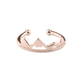 Green Copper Mountain Rings Adjustable Rings For Women Couple