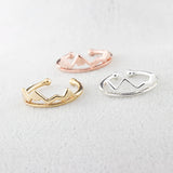 Green Copper Mountain Rings Adjustable Rings For Women Couple