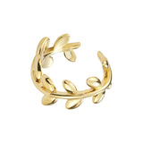 Boho Adjustable Twisted Leaf Toe Rings for Women