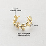 Boho Adjustable Twisted Leaf Toe Rings for Women