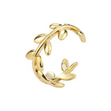 Boho Adjustable Twisted Leaf Toe Rings for Women