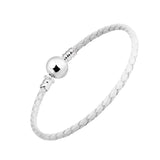 Leather Bracelet Women Pulseira Hombre Masculina Silver 925 Jewelry