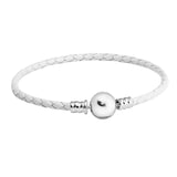 Leather Bracelet Women Pulseira Hombre Masculina Silver 925 Jewelry