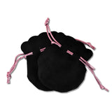 Pink Ribbon Flannel Bag Pouch For Bead Charm Earrings Necklace