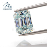 Cert. GREEN VVS1 EMERALD Cut Moissanite Supplier Factory