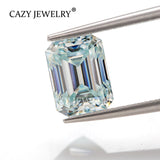 Cert. GREEN VVS1 EMERALD Cut Moissanite Supplier Factory
