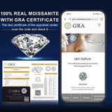 Moissanite Ring VVS1 Solitaire Lab Diamond Ring for Women