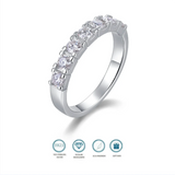 Moissanite Ring VVS1 Solitaire Lab Diamond Ring for Women