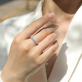 Moissanite Ring VVS1 Solitaire Lab Diamond Ring for Women