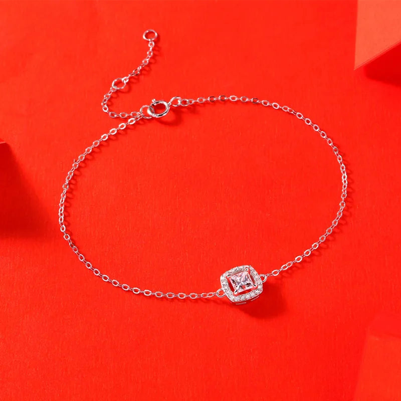 Moissanite 925 Silver Women's Diamond Bracelet D VVS1