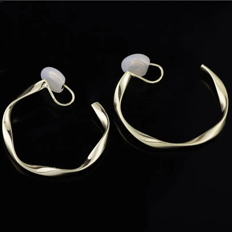 C Shape Hoop Clip Earrings Geometric Circle Ear Clip