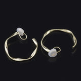 C Shape Hoop Clip Earrings Geometric Circle Ear Clip