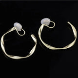 C Shape Hoop Clip Earrings Geometric Circle Ear Clip