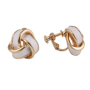 Candy Enamel Clip on Earrings for Women Wedding Party Charm