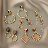 GRACE 5Pairs/Set Pearl Clip Earrings Women's Ear Cuff Jewelry